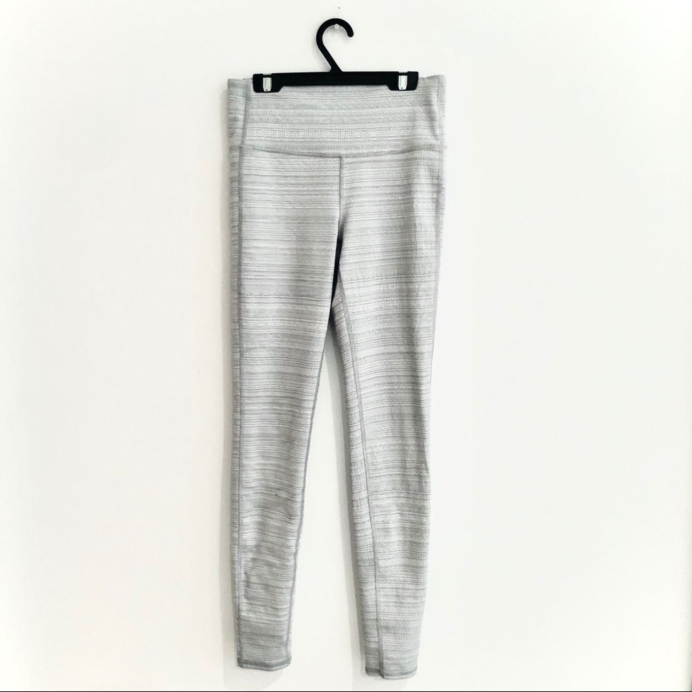 Athleta Leggings Gray Textured High Waisted Size S